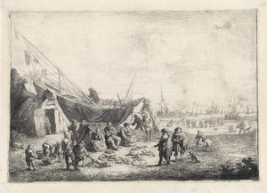The Fish Market on the Beach of Scheveningen by Pieter Bouts
